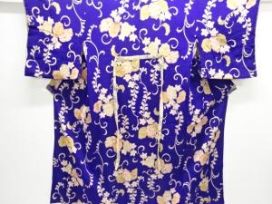 アンティーク　錦紗花模様長襦袢